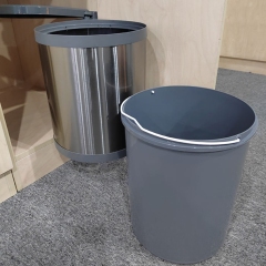 Tekey 10L 15L ラウンドビン作り付けキッチンキャビネットゴミ桶ドアスイングドップのステンレス鋼の外PPの内部バケットのキッチンの引き出しの隠されたビンは円形ビンをスイングアウトします