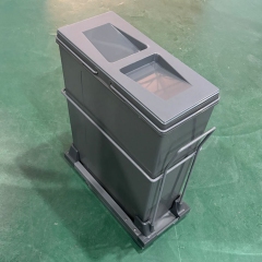 Tekey Single Sliding Out Trash Bin Recycling Under Cabinet Open Pull Out Trash Can Kitchen Cabinet Slide Out Trash Bin Sliding Under Mount Kitchen Bin Waste Garbage Bin Roll Out Sliding Waste Bin