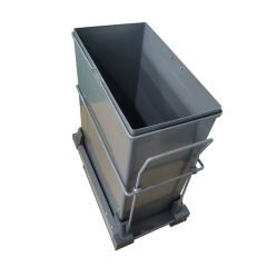 Tekey Single Sliding Out Trash Bin Recycling Under Cabinet Open Pull Out Trash Can Kitchen Cabinet Slide Out Trash Bin Sliding Under Mount Kitchen Bin Waste Garbage Bin Roll Out Sliding Waste Bin