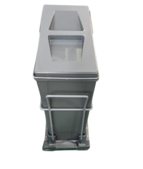 Tekey Single Sliding Out Trash Bin Recycling Under Cabinet Open Pull Out Trash Can Kitchen Cabinet Slide Out Trash Bin Sliding Under Mount Kitchen Bin Waste Garbage Bin Roll Out Sliding Waste Bin