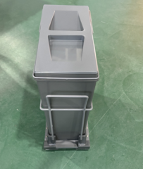 Tekey Single Sliding Out Trash Bin Recycling Under Cabinet Open Pull Out Trash Can Kitchen Cabinet Slide Out Trash Bin Sliding Under Mount Kitchen Bin Waste Garbage Bin Roll Out Sliding Waste Bin