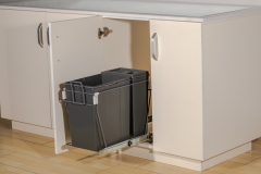 Tekey Cabinet Corbeille Cabinet Corbeille Cabinet Corbeille ABS Plastique Cuisine Conteneur à ordures Cabinet intégré Corbeille à ordures