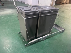 Tekey Cabinet Corbeille Cabinet Corbeille Cabinet Corbeille ABS Plastique Cuisine Conteneur à ordures Cabinet intégré Corbeille à ordures