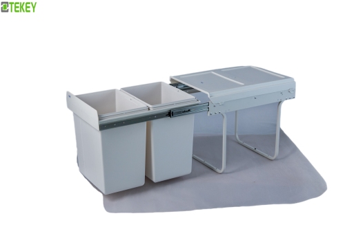 Tekey Base montiert auf Schrank eingebaute PP Material Küche Kunststoff Mülleimer Recycling Küche Abfall Mülleimer