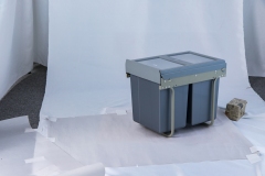 Tekey 400mm Schrank basierte montierte dreifache Küche Mülleimer Industrie Mülleimer Küche im Mülleimer gebaut