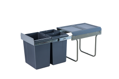 Tekey 400mm Schrank basierte montierte dreifache Küche Mülleimer Industrie Mülleimer Küche im Mülleimer gebaut