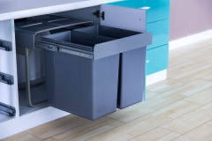 Tekey Bin Organizer Kitchen Bin Organizer Kitchen Bin Organizer Kitchen Concealed Soft Close Built-In Kitchen Cabinet Pull Out Recycling Drawer Waste Bin Trash Can Garbage Rubbish Can Cabinet Pull Out Waste Bin Recycling Drawer Trash Can Built-In Bin