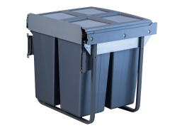 Tekey Kitchen Bin Custom Built-In Kitchen Trash Double Trash Bin With Rail Telescopic Rail Kitchen Bin Wholesale Kitchen Cabinet Bin Soft Closing Pull Out Built In Kitchen Waste Container Can