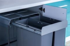 Tekey Kitchen Bin Custom Built-In Kitchen Trash Double Trash Bin With Rail Telescopic Rail Kitchen Bin Wholesale Kitchen Cabinet Bin Soft Closing Pull Out Built In Kitchen Waste Container Can