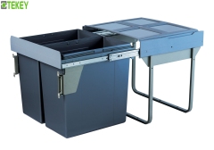 Tekey Bin Organizer Kitchen Bin Organizer Kitchen Bin Organizer Kitchen Concealed Soft Close Built-In Kitchen Cabinet Pull Out Recycling Drawer Waste Bin Trash Can Garbage Rubbish Can Cabinet Pull Out Waste Bin Recycling Drawer Trash Can Built-In Bin