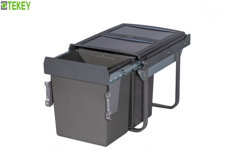 Tekey Lixo de cozinha Lixo de lixo de alimentos Lixo de reciclagem Bins de classificação interior Lixos de classificação Lixos de reciclagem Lixos de resíduos alimentares Classificação seletiva do lixo da cozinha pode reciclar os lixeiros do contador Puxe