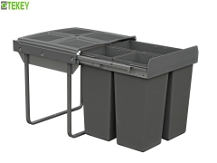 Tekey Kitchen Hidden Trash Bin Plastic Dustbin Cabinet Bin Pull Out Bin Kitchen Built-In Waste Bin Under Sink Sliding Sorting Garbage Bin Kitchen Cabinet Suspension Furniture Hanger Kitchen Storage Bin Kitchen Accessory Bin Kitchen Organizer Bin