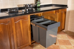 Tekey Duplo fechamento macio puxe fora armário lixeira cozinha lixeira Oculto puxe fora plástico da cozinha construído na lixeira Soft-Close Pull Out Lixo Armazenamento de cozinha lixo macio-fechado pode escondido puxar para fora o fechamento macio da coz