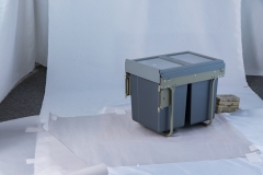 Tekey Duplo fechamento macio puxe fora armário lixeira cozinha lixeira Oculto puxe fora plástico da cozinha construído na lixeira Soft-Close Pull Out Lixo Armazenamento de cozinha lixo macio-fechado pode escondido puxar para fora o fechamento macio da coz