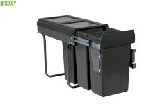 Tekey Sorting Waste Runner Bin Plastic Sliding Bins Kitchen Garbage Sorting Trash Cans Indoor Sorting Bins Sorting Kitchen Trash Can Kitchen Classical Sorting Garbage Bin Home Pull Out Recycle Bin Recycle Plastic Kitchen Sorting Garbage Bins