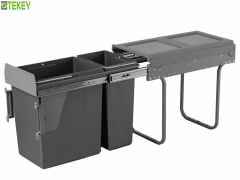 Tekey Sorting Waste Runner Bin Plastic Sliding Bins Kitchen Garbage Sorting Trash Cans Indoor Sorting Bins Sorting Kitchen Trash Can Kitchen Classical Sorting Garbage Bin Home Pull Out Recycle Bin Recycle Plastic Kitchen Sorting Garbage Bins