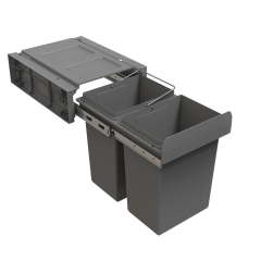 Tekey Hardware Cozinha Lixo embutido debaixo da pia Lixo deslizante Lixo de classificação Lixo de acessórios de cozinha Lixo de armazenamento de cozinha Organizador de cozinha Lixo montado Corredores deslizantes de trabalho pesado armário cozinha puxe
