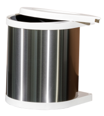 Tekey Kitchen Pivot Out Stainless Steel Trash Can Under-Sink Trash Can Built In Cabinet Kitchen Waste Bin Pull Out Door Mounted Waste Bin