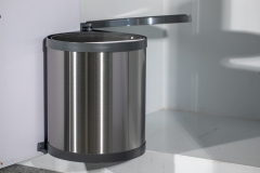 Tekey Kitchen Pivot Out Stainless Steel Trash Can Under-Sink Trash Can Built In Cabinet Kitchen Waste Bin Pull Out Door Mounted Waste Bin