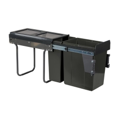 Tekey Sorting Waste Runner Bin Plastic Sliding Bins Kitchen Garbage Sorting Trash Cans Indoor Sorting Bins Sorting Kitchen Trash Can Kitchen Classical Sorting Garbage Bin Home Pull Out Recycle Bin Recycle Plastic Kitchen Sorting Garbage Bins