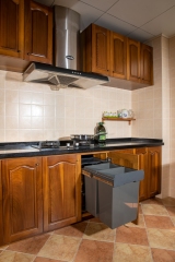 Tekey Duplo fechamento macio puxe fora armário lixeira cozinha lixeira Oculto puxe fora plástico da cozinha construído na lixeira Soft-Close Pull Out Lixo Armazenamento de cozinha lixo macio-fechado pode escondido puxar para fora o fechamento macio da coz