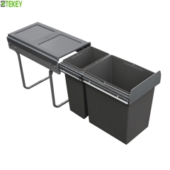 Tekey Sorting Waste Runner Bin Plastic Sliding Bins Kitchen Garbage Sorting Trash Cans Indoor Sorting Bins Sorting Kitchen Trash Can Kitchen Classical Sorting Garbage Bin Home Pull Out Recycle Bin Recycle Plastic Kitchen Sorting Garbage Bins