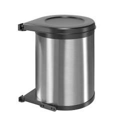 Tekey Kitchen Pivot Out Stainless Steel Trash Can Under-Sink Trash Can Built In Cabinet Kitchen Waste Bin Pull Out Door Mounted Waste Bin