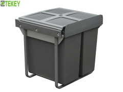 Tekey Kitchen Hidden Trash Bin Plastic Dustbin Cabinet Bin Pull Out Bin Kitchen Built-In Waste Bin Under Sink Sliding Sorting Garbage Bin Kitchen Cabinet Suspension Furniture Hanger Kitchen Storage Bin Kitchen Accessory Bin Kitchen Organizer Bin