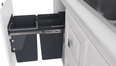 Tekey Kitchen Hidden Trash Bin Plastic Dustbin Cabinet Bin Pull Out Bin Kitchen Built-In Waste Bin Under Sink Sliding Sorting Garbage Bin Kitchen Cabinet Suspension Furniture Hanger Kitchen Storage Bin Kitchen Accessory Bin Kitchen Organizer Bin