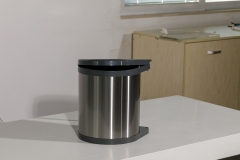 Tekey Kitchen Pivot Out Stainless Steel Trash Can Under-Sink Trash Can Built In Cabinet Kitchen Waste Bin Pull Out Door Mounted Waste Bin