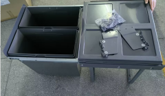 Tekey Papelera de basura Saque la cesta de basura Papelera de polvo con solución de almacenamiento de cocina de cierre suave Papelera de basura en el gabinete Papelera de basura de cierre suave puede el diseño moderno sacar la papelera de basura lata basu