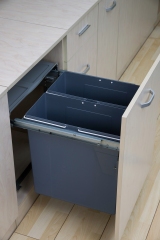 Tekey Papelera de basura Saque la cesta de basura Papelera de polvo con solución de almacenamiento de cocina de cierre suave Papelera de basura en el gabinete Papelera de basura de cierre suave puede el diseño moderno sacar la papelera de basura lata basu