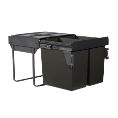 Tekey Papelera de basura Saque la cesta de basura Papelera de polvo con solución de almacenamiento de cocina de cierre suave Papelera de basura en el gabinete Papelera de basura de cierre suave puede el diseño moderno sacar la papelera de basura lata basu