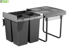 Tekey Kitchen Hidden Trash Bin Plastic Dustbin Cabinet Bin Pull Out Bin Kitchen Built-In Waste Bin Under Sink Sliding Sorting Garbage Bin Kitchen Cabinet Suspension Furniture Hanger Kitchen Storage Bin Kitchen Accessory Bin Kitchen Organizer Bin