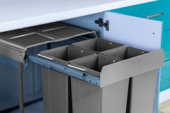 Tekey reciclagem lixo lixo classificação lixo organizador cozinha lixo classificação coleta lixo puxar fora lixo contêiner lixo Cozinha armário extensível classificador separador embutido coletor armário lixo lata cozinha doméstica lixo lixo classificação