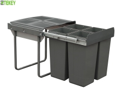 Tekey reciclagem lixo lixo classificação lixo organizador cozinha lixo classificação coleta lixo puxar fora lixo contêiner lixo Cozinha armário extensível classificador separador embutido coletor armário lixo lata cozinha doméstica lixo lixo classificação