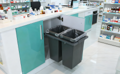 Tekey Conteneur à déchets de cuisine Tekey, Bacs à ordures en plastique, Étagère à conteneurs, Panier à déchets, Bascule double, Poubelle à déchets, Bascule recyclage, Bascule en plastique, Étagère de rangement cuisine, Bascule à déchets cuisine, Poubelle