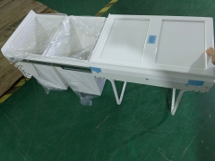 Tekey 家庭用廃棄物分類システム ゴミ箱 キッチンキャビネットゴミ箱を滑らすゴミ箱 プラスチックゴミ箱を引き出す ゴミ箱を引き出す 内蔵キャビネットゴミ箱を引き出す ゴミ箱を引き出す