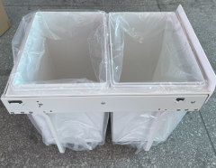 Tekey 家庭用廃棄物分類システム ゴミ箱 キッチンキャビネットゴミ箱を滑らすゴミ箱 プラスチックゴミ箱を引き出す ゴミ箱を引き出す 内蔵キャビネットゴミ箱を引き出す ゴミ箱を引き出す