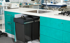 Tekey Hardware Cozinha Lixo embutido debaixo da pia Lixo deslizante Lixo de classificação Lixo de acessórios de cozinha Lixo de armazenamento de cozinha Organizador de cozinha Lixo montado Corredores deslizantes de trabalho pesado armário cozinha puxe