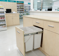 Tekey Casa puxar para fora macio fechar reciclagem dupla lixo lixo lixo escondido lixo de cozinha armazenamento lixo construído puxe fora lixo classificação cozinha lixo lata móveis lixo de cozinha inteligente armário de cozinha construído em puxe fora