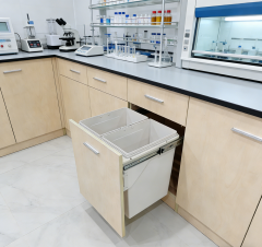 Tekey 家庭用レストラン廃棄物分類システム ゴミ箱 プラスチック廃棄物分類箱 隠されたキッチン廃棄物保管 キッチン保管 キッチンビンを引き出して下さい 作り付けゴミ箱 キッチンゴミ箱を引き出して下さい ゴミ箱を引き出して下さい