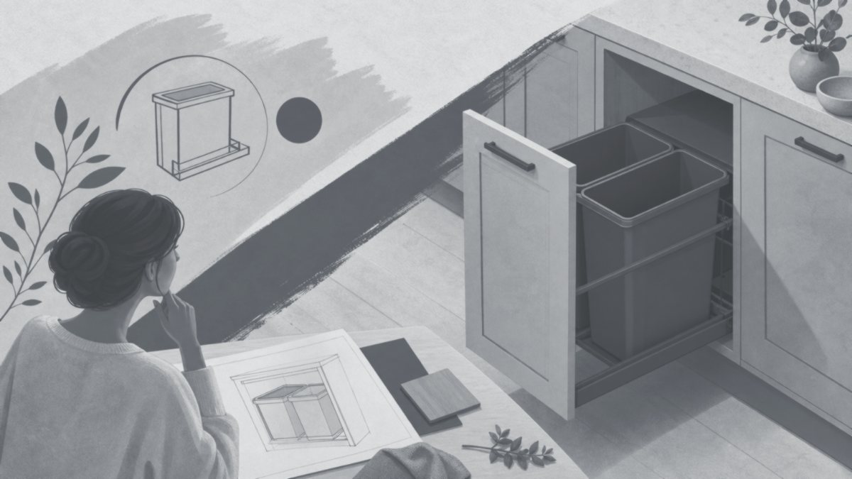 Editorial illustration for OEM Under Counter Garbage Bin Solutions for Streamlined Kitchen Waste Handling