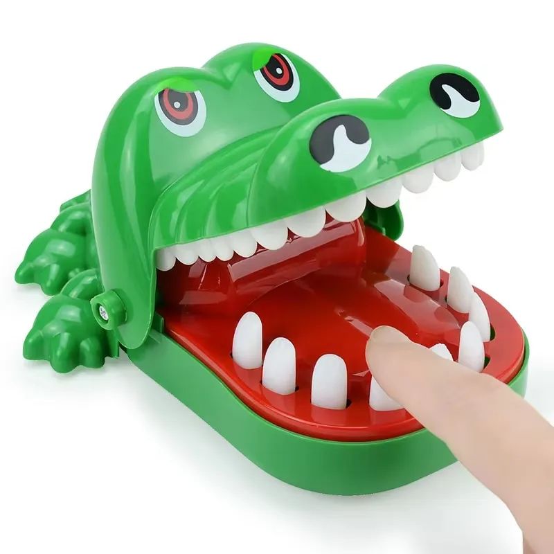 Hand-biting crocodile toy