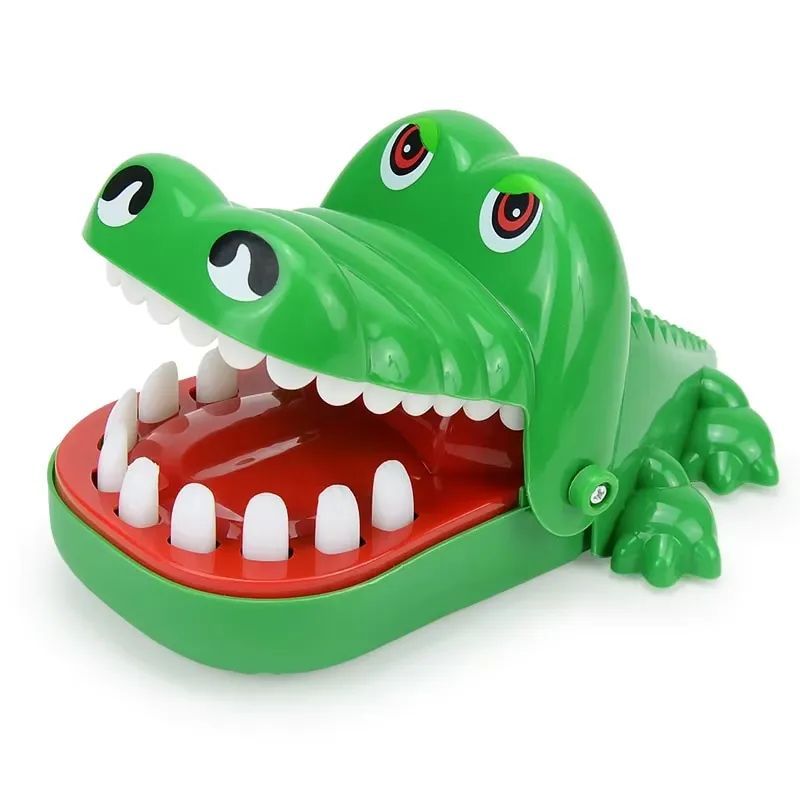 Hand-biting crocodile toy