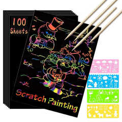 Magic Scratch Book Kids Toy Rainbow Scratch Paper Art Set Notebook forChildren