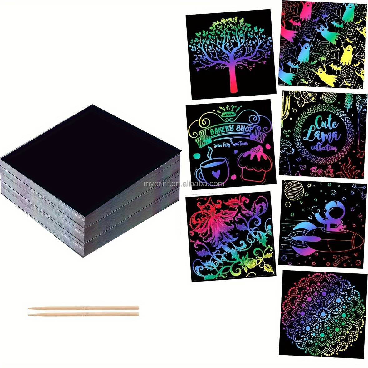 Children Gift Scratch Cards Sticker Printing