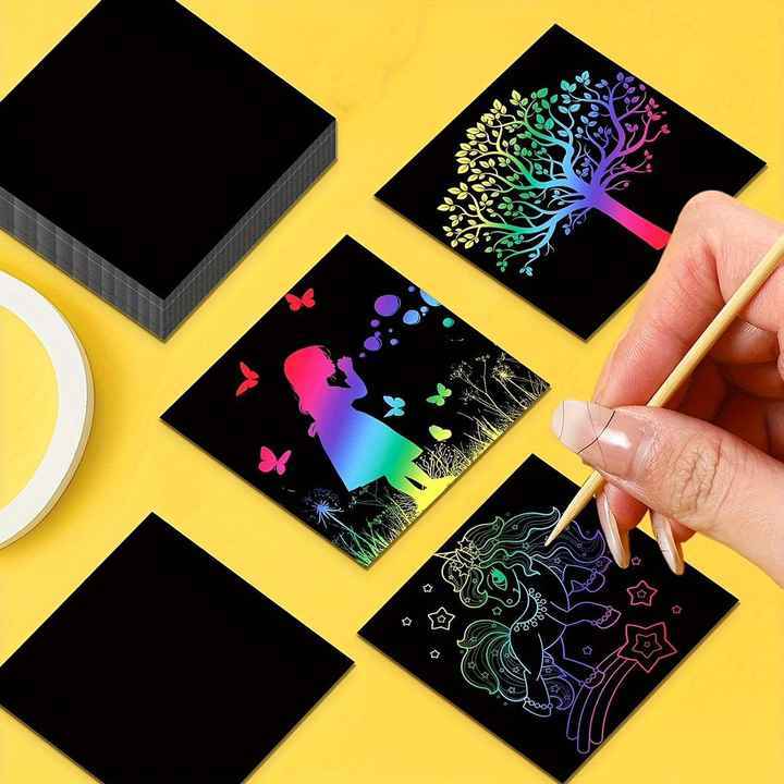 Children Gift Scratch Cards Sticker Printing