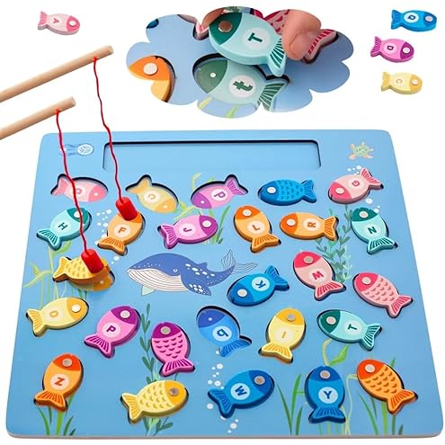 Educational Toys Magnetic Wooden Fishing Game Toy