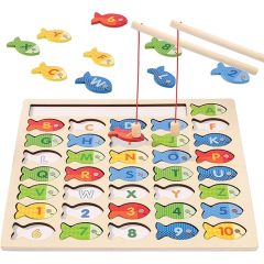 Educational Toys Magnetic Wooden Fishing Game Toy